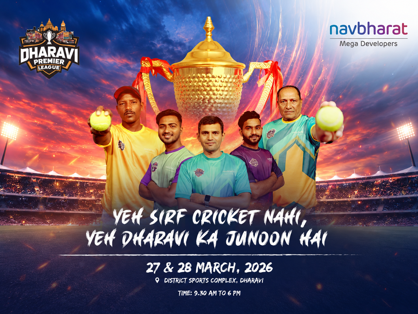 Dharavi Premier League Cricket Fever poster