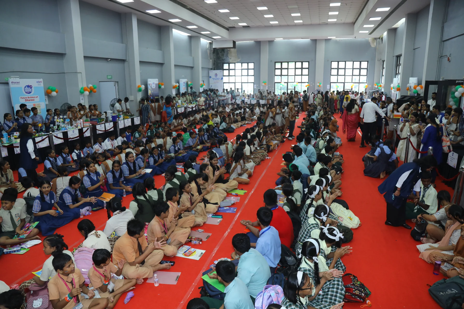 Mere Sapno Ki Dharavi 2.0 — Event hall and student exhibits
